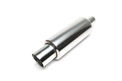 SPORT-AUSPUFF ENDSCHALLDÄMPFER ENDTOPF MUFFLER UNIVERSAL RUND SCHARF 100mm