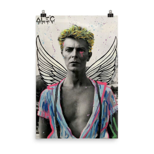 Affiche Alec Monopoly imprimer ailes sur Bowie image d'art moderne pour décoration murale  - Photo 1 sur 7