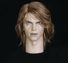 1/6 Anakin Skywalker Head Sculpt Root Hair for 12" Hot toys Male Figure Body Toy