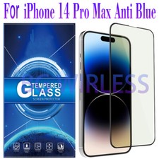For iPhone 14 Pro Max Anti-Blue Light Tempered Glass Screen Protector