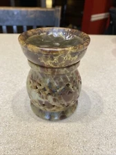 Oil Diffuser - Natural Soapstone Oil Burner Jali 4" Flower Oil Burner