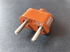 Vintage Russian Electric 2-pin Power Mains Plug Vintage Bakelite Red-Brown USSR