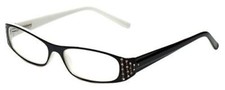 Corinne McCormack Designer Reading Glasses Lexi in Black-White 1.00