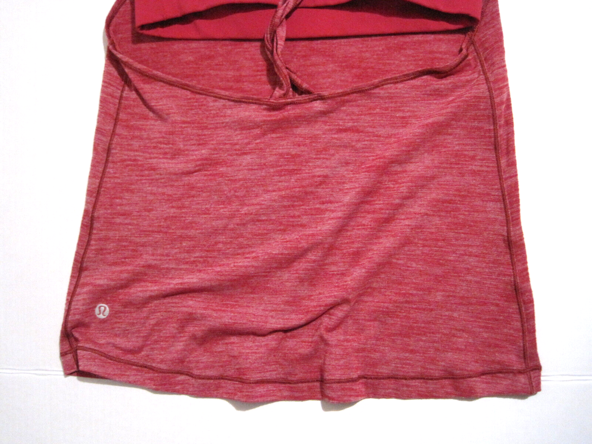 LULULEMON Tank Top Twist & Toil 2-in-1 Built In Bra Hethered