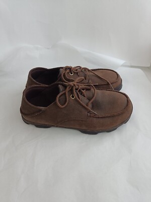 Olukai Hamakua Poko Dark Brown Leather Casual Oxford Mens  display picture 1