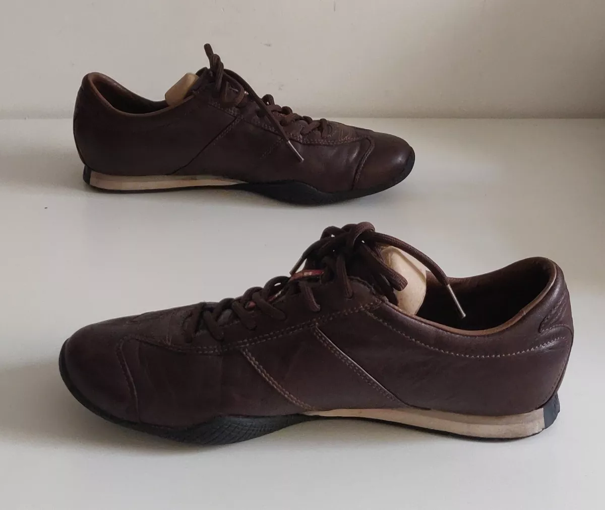 Prada 4E 1748 Men Brown Calf Leather Shoes Prada Size 7 (US 8 / UK