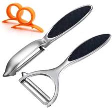 2 Pack Stainless Steel Vegetable Fruit Peelers for Potato Carrots Cucumber