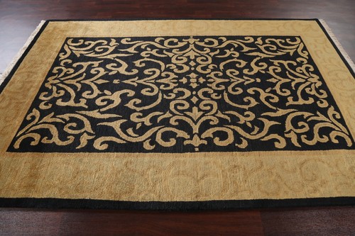 Luxurious Handcrafted Nepalese Rug 6x9 ft Wool Living Room Carpet - Picture 15 of 21