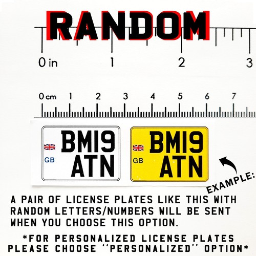 RC 1/10 UK BRITISH Number Plates Scale Sticker GB BRITAIN License Plate Licence - Picture 88 of 191
