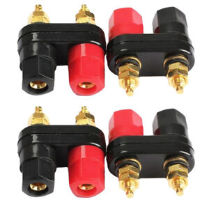 Dual Female Banana Plug Socket Terminal Binding Post for Speaker Amplifier US