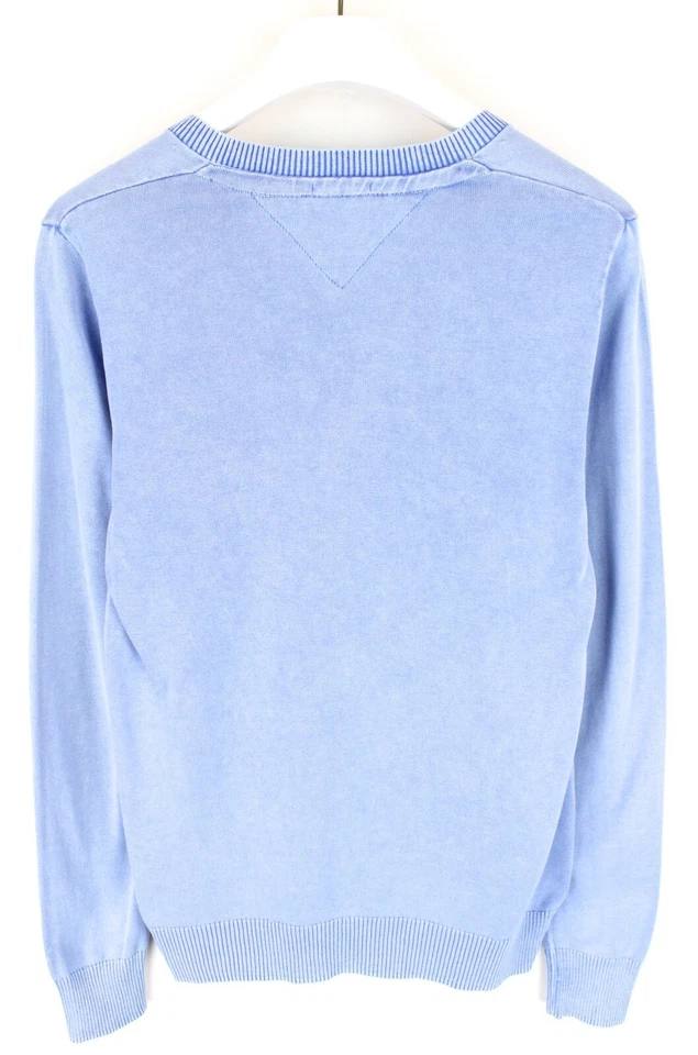 Tommy Hilfiger Pullover Herren M Dehnbar Pullover V Ausschnitt Mischung Muster - Bild 2 von 4