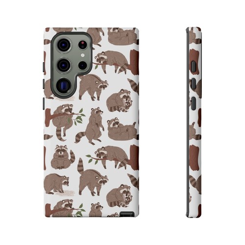 Raccoon Forest Phone Case - Cute Woodland Design, Animal Lover Gift - Dual Layer - Picture 152 of 177
