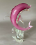 thumbnail 3  - Vintage Murano Art Glass Pink Cranberry Dolphin Figurine