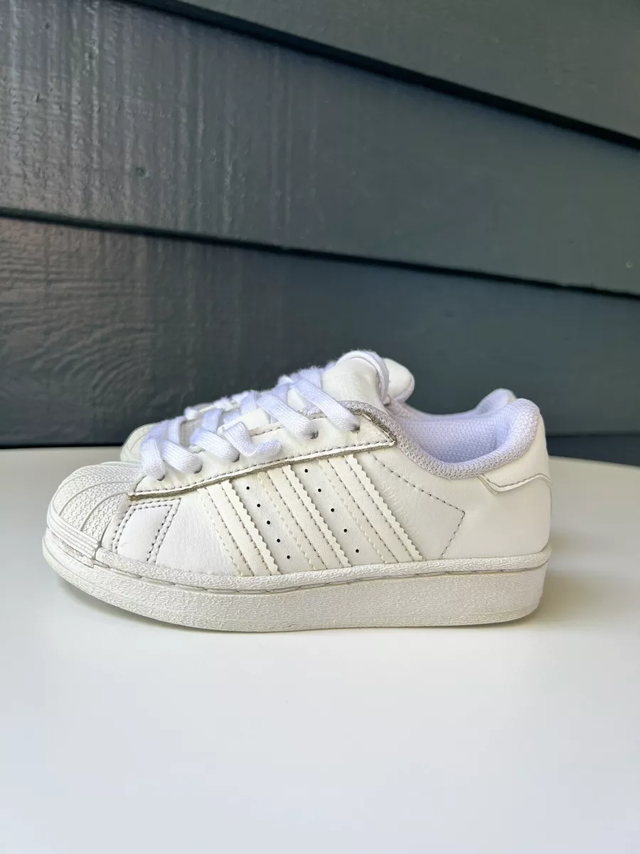 Kids Superstar All White Shoes, EF5395