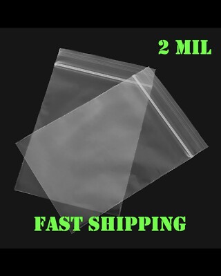Clear Zip Seal Plastic Bags Jewelry  Top Lock 1,000 Pack 2MIL 3 X3 