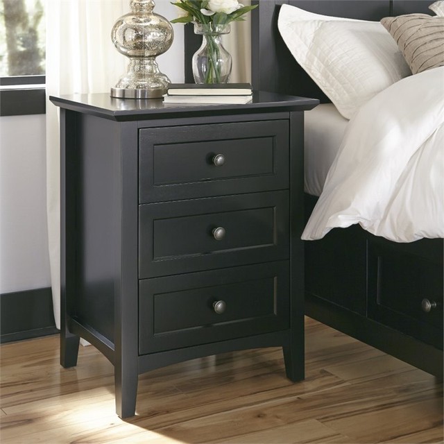 Paragon Black 3 Drawer Nightstand For Sale Online Ebay