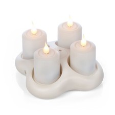 Smart Flame Led Teelicht 4er Set Kerze wiederaufladbar, Fernbedienung