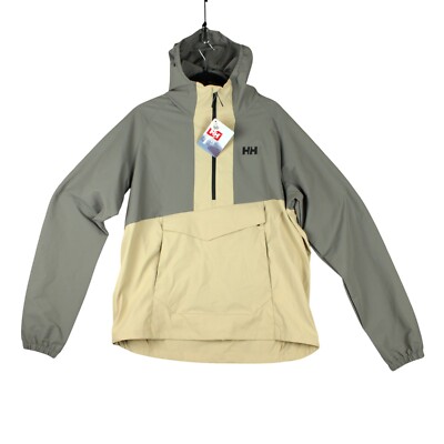 Helly Hansen Men Vista Hike Anorak Gray Size M Water Proof UPF 50