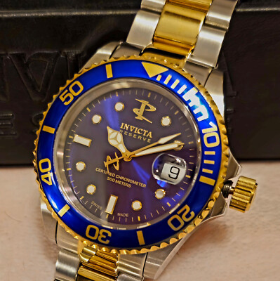 INVICTA RESERVE PRO DIVER SWISS MADE ETA 2824-2 COSC CERTIFIED AUTO SAPPHIRE NEW