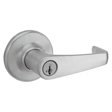 Kwikset 756KNL 26D Entry Door Lever, Satin Chrome, Zinc, Residential SmartKey