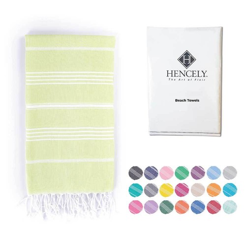 Hencely Striped Beach Towel – Lightweight Cotton Towel for Travel & Pool - Bild 200 von 206