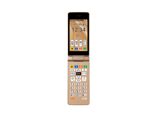 SHARP AQUOS A207SH GOLD KANTAN KEITAI 11 Unlocked Android Flip Phone JAPAN NEW - Picture 6 of 8