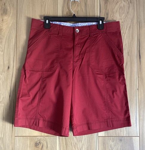 Lee Komfortbund Bermuda Shorts Damen 14 Rotwein Stretchbund Baumwolle