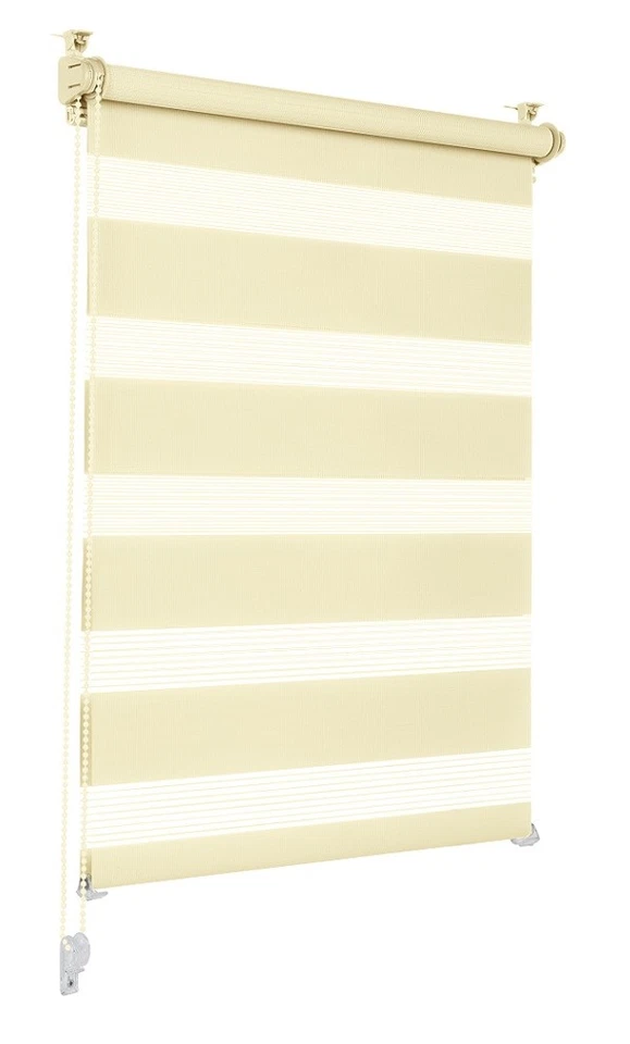 Doppelrollo creme 110x130cm Klemmrollo ohne Bohren Zebrarollo Seitenzugrollo TOP - Bild 1 von 1