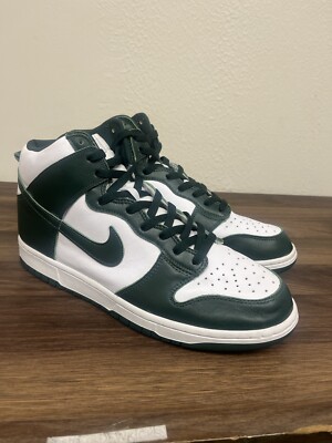 NIKE SB DUNK HIGH SP MICHIGAN STATE SPARTANS WHITE GREEN CALI CZ8149-100 11 