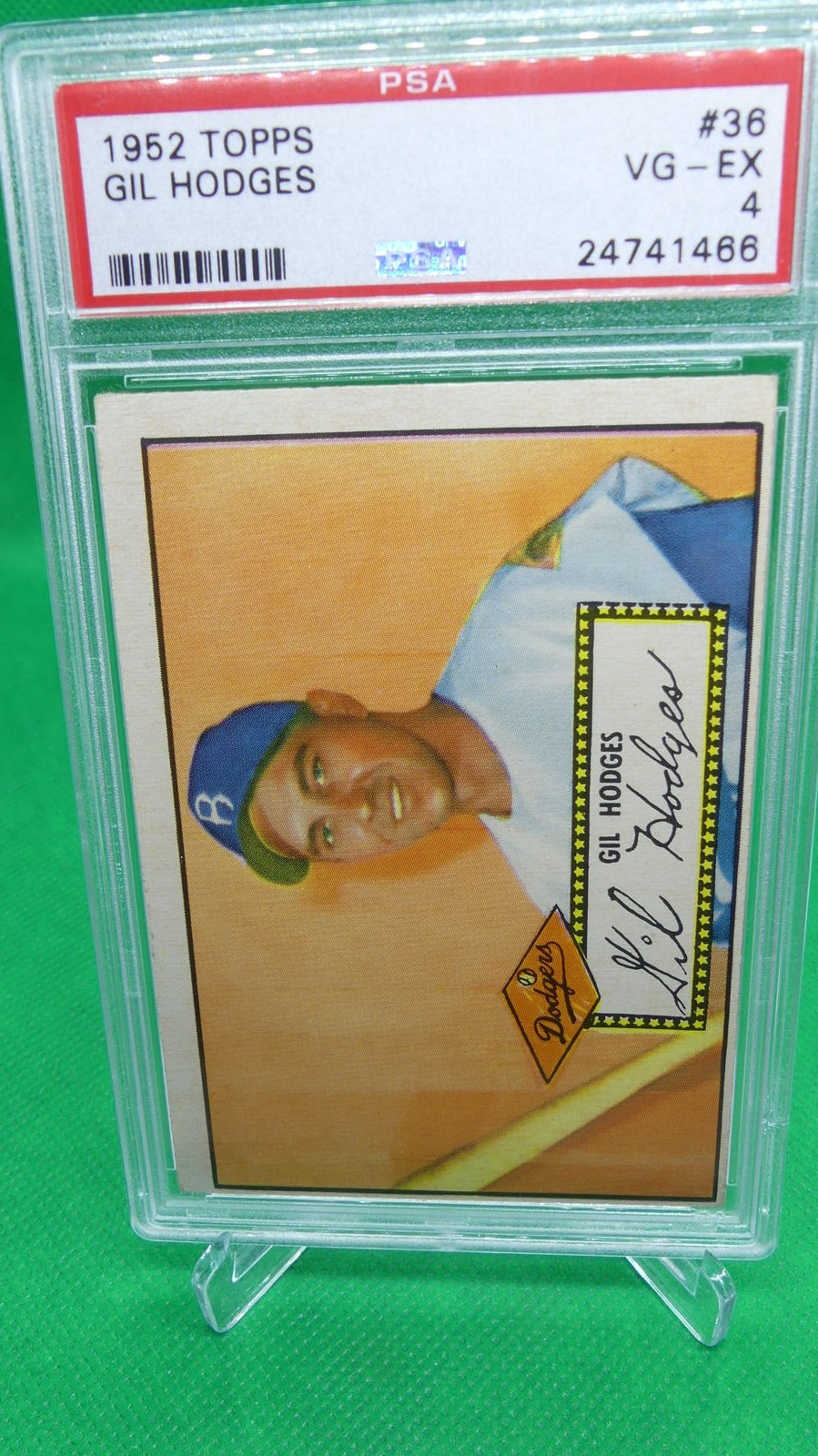1952 Topps Gil Hodges Red Back #36 PSA 4 VG-EX