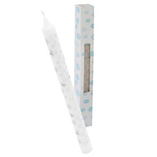 Christmas Advent Candle Boxed 25cm Tapered Countdown Robins / Reindeers White