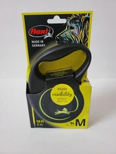 Flexi 16-FT | 5 m RETRACTABLE DOG LEASH CORD  Medium 20 kg / 44 lbs max HIGH VIS