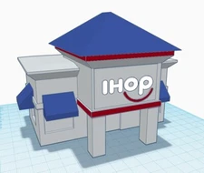 IHOP Restaurant O HO N or Z Scale Building Scenery White & Paintable!