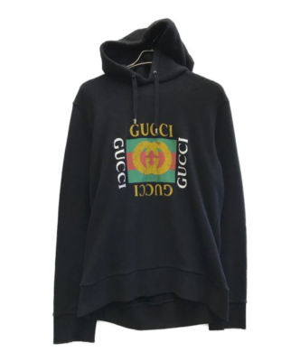 GUCCI ロゴ パーカー Gucci Logo-Print Cotton-Jersey Hoodie Size M Men's | eBay