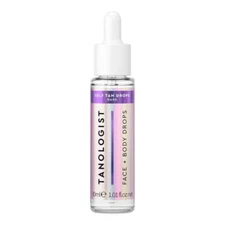 Tanologist Self Tan Drops, Dark Tanning Water, Liquid, for Face & Body, 1.01 fl.
