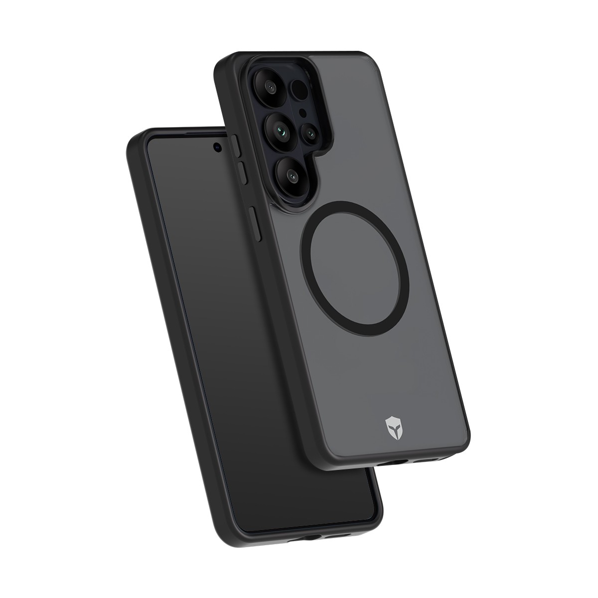 Coque Galaxy S26 Ultra Force Case en verre trempé et polymère premium noir carbone