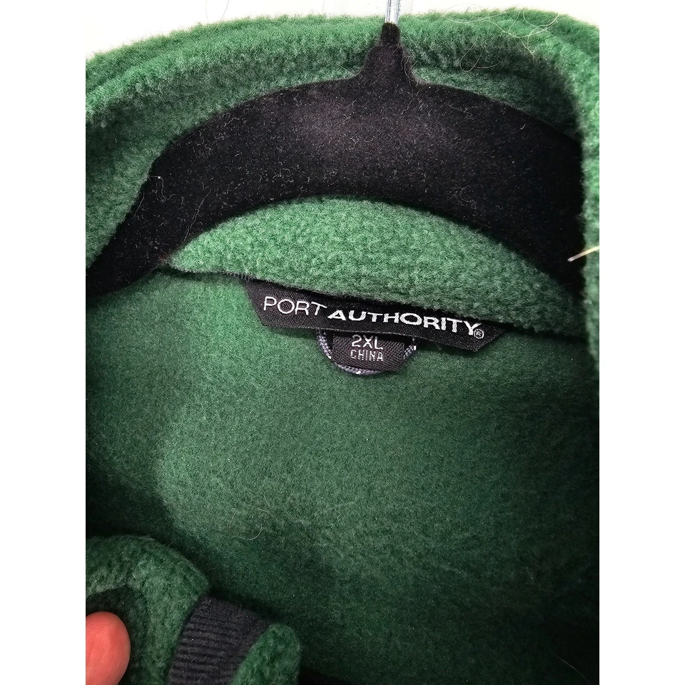 Krispy Kreme Donuts Mens Sz 2XL Fleece Zip Up Jacket Green Embroidered - Image 3 of 4