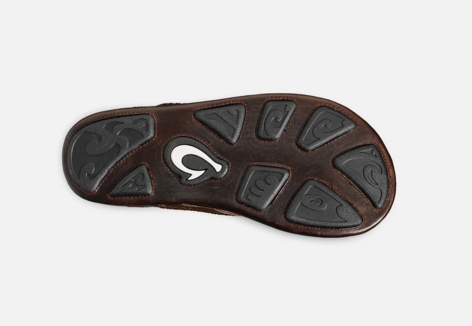Olukai Mea Ola 皮革凉鞋 - 深爪哇正装,尺寸 — 第 3/4 张图片