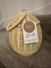 Olli Ella Berry Basket Rattan Bag Children's Basket New With Tags Natural Rattan
