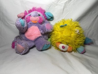 Vintage 1985 Mattel Popples Sold as Pair Purple and Yellow