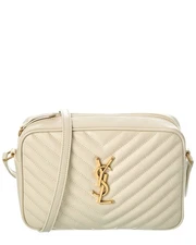 Saint Laurent Lou Monogram Leather Camera Bag Women's White