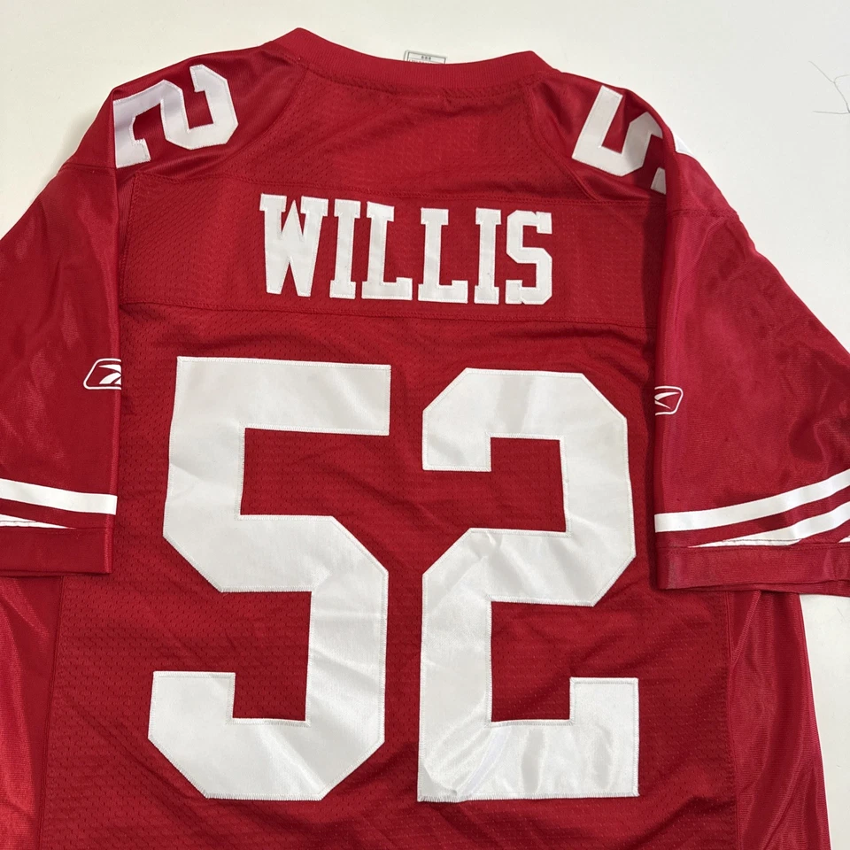 Camiseta para hombre Reebok San Francisco 49ers Patrick Willis #52 talla mediana roja NFL Foto 4 de 4