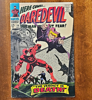 Marvel Comics Group Daredevil #20 Silver Age Stan Lee ''The Verdict is Death!''