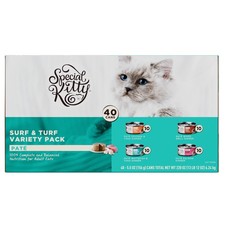 Surf & Turf Pate Wet Cat Food Variety Pack, 5.5 oz Cans (40 pack) 1.92 per gallon