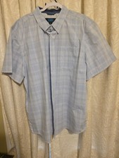 Cody James Core Size Xl Men's Blue/white Plaid SS Button Down Shirt NWOT