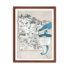 Old Map of Minnesota 1931 - Vintage Minnesota Art