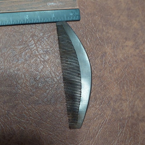 Antique Japanese Kushi Comb Half Moon Shape Hair Ornament Accessory Has Damage - Foto 3 di 3