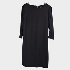 Chicos Bridget Diamond Black Shift Dress 3/4 Sleeve Cutout Size 2 NEW 570225308