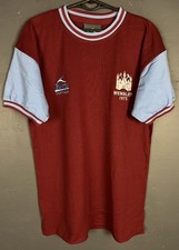 RETRO REPLICA MENS WEST HAM UNITED 1975/1976 SOCCER FOOTBALL SHIRT JERSEY SIZE S
