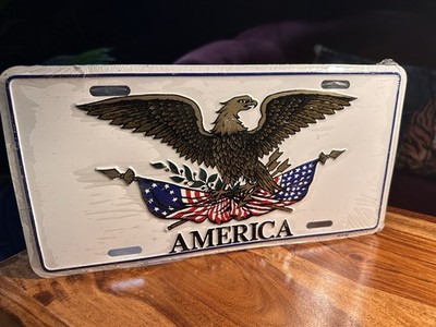 Geprägtes Metallschild Amerika Adler Flagge Design Wandschild USA patriotisches Dekor